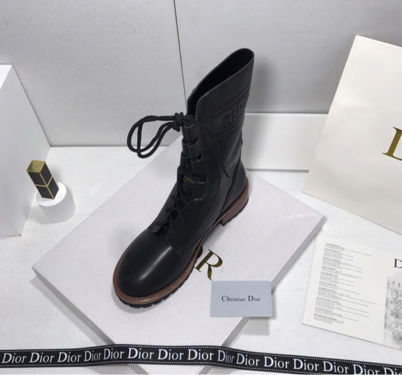 Dior black leather boots